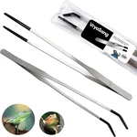 2 Pcs Long 10.6" Stainless Steel Reptile Feeding Tongs With Rubber Tip, Straight. Fixed Price $8.99.