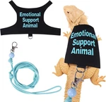 Bearded Dragon Harness And Leash Set Adjustable Reptile Lizard Medium, Blue. Fixed Price $13.35.