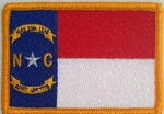 North Carolina Flag Patch With Hook Adhesive Fastener Military Gold Border. Fixed Price $11.97.