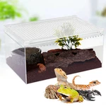 2.5 Gallon Magnetic Acrylic Large Enclosure Reptile Breeding Box Terrarium Cage. Fixed Price $32.96.