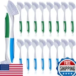 Hsei 20 Pcs Blue Green Kitchen Scrub Dish Brush Bulk 11IN Anti-slip Handle Clean. Fixed Price $69.52.