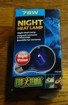 Exo Terra Night Heat Lamp Bulb - Reptile Black Vision 75 Watt New. Fixed Price $8.00.