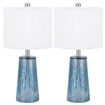 Tpamswo Modern Coastal Table Lamps 23 High Blue Silver Hand-applied Mercury .... Fixed Price $57.82.