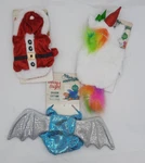 Merry & Brite Bearded Lot Of 3 Costumes Dragon, Santa Unicorn Carded. Fixed Price $11.49.