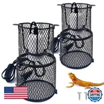 Kathson 2 Retractable Reptile Heat Lamp Guard Anti-scald Mesh Cage. Fixed Price $48.94.