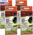 Night Black Incandescent Heat Bulbs, 75 Watts 4 Pack. Fixed Price $33.40.