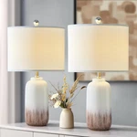 Set Of Modern 24" Ceramic Table Lamps For Living & Bedroom, Dimmable. Fixed Price $133.99.