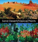 Reptile Terrarium Desert Sand/tropical Plants 24" Aquarium Background. Fixed Price $16.97.