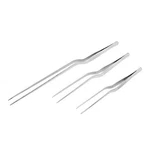 3 Pack Stainless Steel Offset Culinary, 12" 8" 6" Kitchen Tweezers Fo.... Fixed Price $16.97.