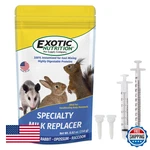Exotic Nutrition Baby Squirrel Nursing Set - Milk Replacer, Feeding Syringe. Fixed Price $32.98.