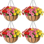 Zvowos 16 Black Flat Iron Metal Hanging Planter Basket Inch,. Fixed Price $74.99.