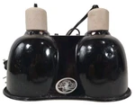 Zoo Med Reptile Dual Mini Deep Dome Heat Lamp Light Fixture LF-19 Tested Works. Fixed Price $36.18.