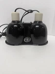 Zoo Med Reptile Mini Combo Dual Deep Dome Heat Lamp Light Fixture LF-19 Tested. Fixed Price $14.99.