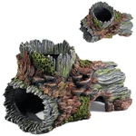 Ptfjz Hollow Tree Trunk Aquarium Decoration Fish Tank Stump Shelter Hideout. Fixed Price $35.98.