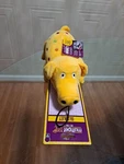 Multipet Yellow Globlet Plush Pig 9'' Squeaky Grunt Dog Toy. Fixed Price $14.99.