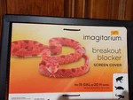 Imagitarium Screen Cover 15-GAL Tank Reptile Amphibian Breakout Blocker 12"X24". Fixed Price $19.95.