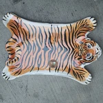 Set Of 2 Tiger Serving Platters Outdoor Decorative Food Dish Jungle Plate Animal. Fixed Price $39.98.