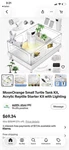 Moonorange MO-390 Acrylic Turtle Tank Kit, Reptile Starter With Lighting. Fixed Price $53.97.