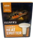 Fluker's Ceramic Heat Emitter Natural Infrared Bulb Lamp Tropical Desert 60W. Fixed Price $15.99.