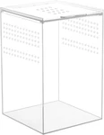 Magnetic Acrylic Reptile Cage, 6"X6"X9" Tall Enclosure Transparent. Fixed Price $41.58.