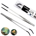 Vraysang 2 Pcs 10.6" Stainless Steel Reptile Feeding Tongs With Rubber Sliver. Fixed Price $6.87.