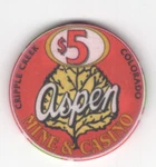 The Aspen Casino * $5 Obsolete Chip From Cripple Creek, Colo CH13. Fixed Price $28.50.