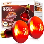 Mixjoy 150W Infrared Heat Lamp Bulbs, 2 Pack Reptile Emitter. Fixed Price $22.56.