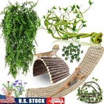 Bearded Dragon Hammock Set Reptile Climbing Bridge Jungle Vines Terrarium Plants. Fixed Price $27.33.