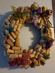 Wine Cork Wreath With Bow Handmade Nwot. Fixed Price $99.00.