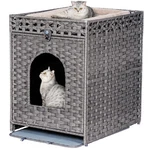 Snughome Cat Litter Box Enclosure Furniture Hidden With Mat, Hidde.... Fixed Price $68.84.