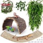 Hercocci Bearded Dragon Tank Accessories, Large Reptile Bridge Hammock Flexible. Fixed Price $25.50.