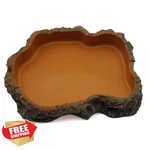 Abustle Pig Reptile Water Dish, Resin Feeder Bowl Orange. Fixed Price $44.99.