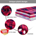 Gofshy Yellow Blue Plaid Dog Bandana Large Scarf Summer Print. Fixed Price $20.00.