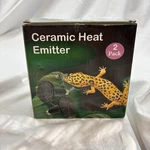 Jamgozoo 100W Ceramic Heat Emitter (two Pack) White No Light Emitted For Reptile. Fixed Price $12.95.