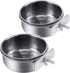 Pinvnby Parrot Feeding Cups Birds Food Dish Stainless S, Steel. Fixed Price $20.99.