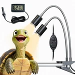 All-in-one Reptile Heat Lamp Bundle, Dual-head Uvb&uva With Timer Hygr.... Fixed Price $49.32.