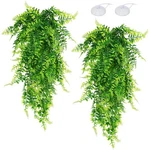 Quozuo 2 Pack Reptile Plants Terrarium Hanging Artificial Leaves Reptil.... Fixed Price $17.09.