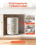 Vevor Gal Electric Point Of Use Water Heater 1600W 120V W/ Led Display. Fixed Price $185.99.