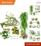 Reptile Terrarium Plants Green Fake Ivy Vines For Lizard Snake Habitat Decor. Fixed Price $27.98.