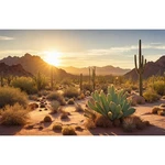 Reptile Habitat Background Sunset Desert Tank Decors Saguaro Cactus Arid Moun.... Fixed Price $18.42.