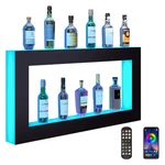 Vevor Lighted Liquor Bottle Display Bar Shelf Rf & App Control 48" Square. Fixed Price $214.99.