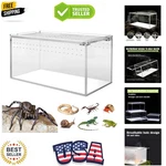 Small Acrylic Tarantula Enclosure Terrarium With Magnetic BUTTON,8 * 4INC.... Fixed Price $27.99.