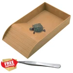 Kathson Reptile Tortoise Turtle Feeding Dish Ramp Basking Brown. Fixed Price $27.99.