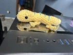 Leopard Gecko Desk Pet - Crochet Lizard Pocket Plush Pc Companion Fidget Toy. Fixed Price $16.00.