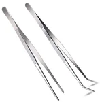 Pcs 12 Inch Long Handle Stainless Steel Straight Curved Tweezers Nipper.... Fixed Price $12.53.