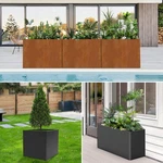 Large Metal Steel Box Heavy Duty Garden Planters For Outdoors Porch Yard. Fixed Price $99.00.