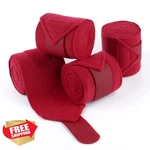 Y.j Tails Polo Wraps Red 2.5M Horse Equestrian Leg Bandage Set Of 4. Fixed Price $40.99.