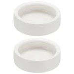 Reptile Food Bowl Worm Water Dish Ceramic Pet Small 3" White 2 Pack. Fixed Price $14.13.