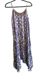 Aqua Dress Size Large Snake Print Beaded Midi Reptile Party. Fixed Price $20.00.