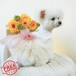 Anelekor Small Dog Wedding Dress White Puppy Girl Cat Party Outfit Xl. Fixed Price $27.99.